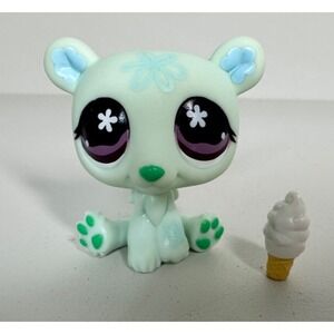 Authentic Littlest Pet Shop LPS #794 Mint Green Polar Bear Complete